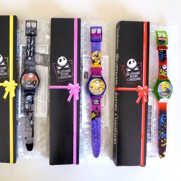 NEW 1994 DISNEY NIGHTMARE BEFORE CHRISTMAS COMPLETE DIGITAL WATCH SET OF 4 - Picture 3 of 14